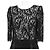 Dolce & Gabbana Dolce Gabbana Kleid aus Mischwolle mit floraler Spitze Schwarz
