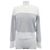 Top de punto Chanel LOOK21 Plata Blanco