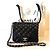 Timeless Bolsa de mão Chanel em couro de cordeiro preto - vista 13
