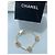 Bracciale Chanel con strass dorato D'oro - vista 4