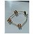 Bracciale Chanel con strass dorato D'oro - vista 5