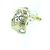 Orecchini a sfera in metallo con motivo a stella e cuore Chanel B25P ABF219 D'oro - vista 3