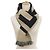Stola in lana jacquard con logo Burberry Nero Beige - vista 2