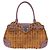 Borsa a Mano Gancini Salvatore Ferragamo Rattan Beige Argento Auth 154682V - vista 13