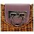 Borsa a Mano Gancini Salvatore Ferragamo Rattan Beige Argento Auth 154682V - vista 18