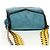 LOEWE V Anagram Borsa a Spalla con Catena Pelle Suede 2in1 Blu Argento Auth 154755V - vista 6