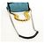 LOEWE V Anagram Borsa a Spalla con Catena Pelle Suede 2in1 Blu Argento Auth 154755V - vista 8