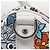 LOUIS VUITTON Borsa Keepall Bandoulière 50 Monogram Comics M21863 Auth LV 95131SM Bianco - vista 17