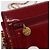 CHANEL COCO Borsa a Spalla Mark Chain Pelle Verniciata Rossa Oro CC Auth 165902A Rosso D'oro - vista 19