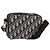Borsa a Spalla in Tela Trotter Christian Dior Navy Argento Auth 121172SAM Blu navy