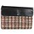 CHANEL Clutch in tweed Nero Argento CC Auth 127554SAM