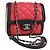 CHANEL Borsa a Spalla Matelassé in Pelle di Agnello Rossa Argento CC Auth 127167SAM Rosso