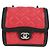 CHANEL Borsa a Spalla Matelassé in Pelle di Agnello Rossa Argento CC Auth 127167SAM Rosso - vista 13