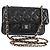 CHANEL Borsa a Spalla Matelassé in Pelle Caviar Nera CC Auth 127322SAM Nero