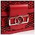 LOUIS VUITTON Mini Borsa a Spalla Dauphine in Pizzo Monogramma Rossa M20359 Auth 127494SM Rosso - vista 19