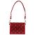 LOUIS VUITTON Mini Borsa a Spalla Dauphine in Pizzo Monogramma Rossa M20359 Auth 127494SM Rosso - vista 2