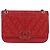CHANEL Borsa a Spalla in Pelle di Agnello con Catena V Stitch Rossa Oro CC Auth 126605SM - vista 13