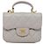 CHANEL Borsa a Spalla Matelassé con Catena in Pelle di Agnello Grigia Oro CC Auth 128807SAM Marrone D'oro - vista 13