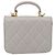 CHANEL Borsa a Spalla Matelassé con Catena in Pelle di Agnello Grigia Oro CC Auth 128807SAM Marrone D'oro - vista 2