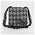 Borsa a Spalla CHANEL Catena Tweed Nero Argento CC Auth 131083SM - vista 12