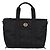 Bolsa de mão VERSACE em nylon 2 vias preta e dourada Auth 118725V Preto Dourado - vista 13