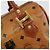 MCM Vicetos Logogram Borsa a Mano PVC Marrone Oro Auth BA7030 D'oro - vista 10