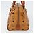 MCM Vicetos Logogram Borsa a Mano PVC Marrone Oro Auth BA7030 D'oro - vista 4
