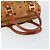MCM Vicetos Logogram Borsa a Mano PVC Marrone Oro Auth BA7030 D'oro - vista 7