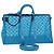 LOUIS VUITTON Monogram Mesh Keepall Triangle 50 Tasche Blau M45048 LV Auth 46405SAM Türkis
