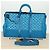 LOUIS VUITTON Monogram Mesh Keepall Triangle 50 Tasche Blau M45048 LV Auth 46405SAM Türkis - Ansicht 12