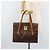 Céline Borsa tote in tela Macadam CELINE in pelle PVC marrone oro Auth LNZ801 D'oro - vista 24