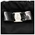 Borsa a mano Vala in nylon nero e argento di Salvatore Ferragamo Auth gh1920 - vista 10