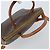 Céline Borsa a mano in tela Macadam CELINE in pelle PVC 2 in 1 marrone oro Auth LNZ630 - vista 6