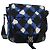 Borsa a Spalla CHANEL Nylon Blu Nero Argento CC Auth 141222V