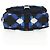 Borsa a Spalla CHANEL Nylon Blu Nero Argento CC Auth 141222V - vista 6