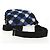 Borsa a Spalla CHANEL Nylon Blu Nero Argento CC Auth 141222V - vista 8