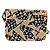 Chanel Borsa Matelassé con Catena Bandiera Scacchiera Satin Beige Oro CC Auth 145708M D'oro - vista 2