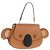 Borsa a mano per bambini GUCCI Koala in pelle marrone argento 605824 Auth 146368SAV