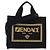 Bolso tote de lona FENDI VERSACE Collaboration 2way Negro Dorado Auth BA6912M