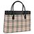 Burberry Nova Check Handtasche aus Canvas Beige Silber Authentisch am9603V