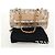 CHANEL Borsa a Catena Choco Bar Line Pelle Cotone Beige Oro CC Auth 152448V D'oro - vista 12