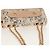 CHANEL Borsa a Catena Choco Bar Line Pelle Cotone Beige Oro CC Auth 152448V D'oro - vista 14