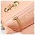 CHANEL Borsa a Catena Choco Bar Line Pelle Cotone Beige Oro CC Auth 152448V D'oro - vista 25