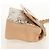 CHANEL Borsa a Catena Choco Bar Line Pelle Cotone Beige Oro CC Auth 152448V D'oro - vista 5