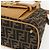 Borsa a mano in tela Zucca FENDI 2 in 1 Nero Marrone Auth 159305A - vista 15