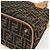 Borsa a mano in tela Zucca FENDI 2 in 1 Nero Marrone Auth 159305A - vista 17