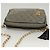 CHANEL Borsa a Spalla Matelassé con Catena Tela Bianca Nera CC Auth 120186V Nero Bianco - vista 6