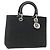 Christian Dior Borsa Tote Canage in Nylon Nero Argento Auth ARZ602