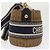 Borsa Christian Dior Trotter in tela con tracolla in rattan blu Auth 51270SAV - vista 4