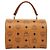 Bolsa MCM Logogram Vicetos em couro PVC 2 em 1 marrom dourado Auth 124762A - vista 2